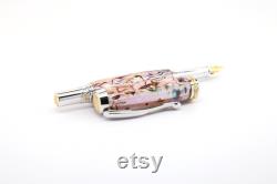 Pink Fountain Pen Pink Rollerball Pen Hand-crafted from Päua Abalone Luxury Baby Pink Abalone Pen Abalone Shell Pen Executive Gift
