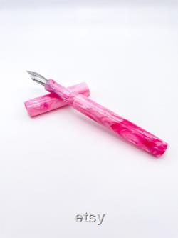 Pink Ribbon Fountain Pen Kitless Fountain Pen Bespoke Fountain Pen Handmade Fountain Pen JoWo 6 Nib Fountain Pen Gift