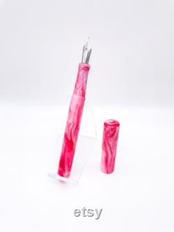 Pink Ribbon Fountain Pen Kitless Fountain Pen Bespoke Fountain Pen Handmade Fountain Pen JoWo 6 Nib Fountain Pen Gift