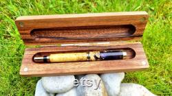 Premium Handcrafted Fountain Pen with Epoxy Resin and Acacia Burl Wood A Distinctive Addition to Your Collection