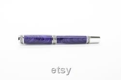 Purple Charoite Fountain Pen Purple Pen Handcrafted Fountain Pen Elegant Fountain Pen Polished Stone Pen Lavender Pen