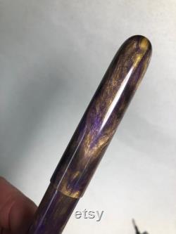 Purple Reign Alumilite Resin Bespoke Custom Made Kitless Fountain Rollerball Pen Handmade Fountain Pens 6 Jowo Nib