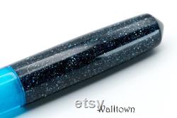 Radiance DiamondCast and Blue Textured, Catsburg Model, Handmade Fountain Pen