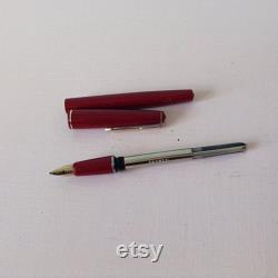 Rare PARKER Duofold 17 Open Nib Beak England Red Fountain Pen 1960s 14k Gold Nib Original Case