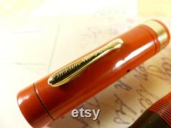 Red Conklin Endura Senior Fountain Pen restored
