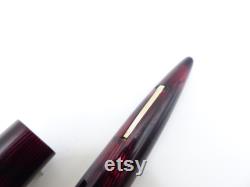 Red Moire Eversharp Skyline Demi Fountain Pen Flex Nib restored