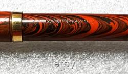 Restored 1930's Waterman's mottled hard rubber Ripple 52V fountain pen