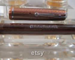 Restored Esterbrook Dollar Fountain Pen Brown Pearl A-size with NOS 9550 Extra Fine Nib Vintage 1940's