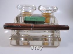 Restored Esterbrook Dollar Fountain Pen Brown Pearl A-size with NOS 9550 Extra Fine Nib Vintage 1940's