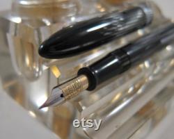 Restored Sheaffer's Balance Fountain Pen Grey Pearl Vintage 1930's White Dot Fine Point