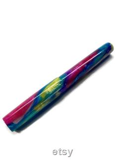 Retro Rainbow Custom Handmade Bespoke Fountain Pen, Acadia Model