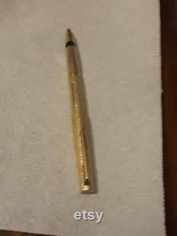 Rolled Gold Bark Pattern Parker 105 Circa 1979 Fountain Pen with Broad Nib