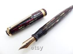 Rusty Red Parker Striped Duofold Senior Fountain Pen restored
