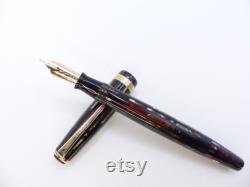 Rusty Red Parker Striped Duofold senior Fountain Pen restored