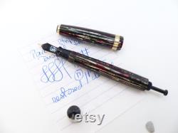 Rusty Red Parker Striped Duofold senior Fountain Pen restored