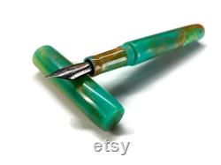 Rusty Turquoise Acadia Model Custom Handmade Fountain Pen