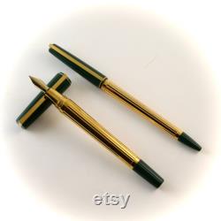 S.T. Dupont Gold Fountain and Ballpoint Set Saint Germain Model