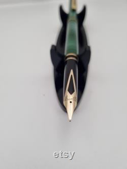 Scarce Vintage 1990, Sheaffer Targa Jade Slim. Serviced With New Sac Complete With Original Convertor.