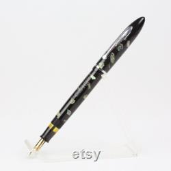Sheaffer Jr. MOP or Abolone Chip, Restored Lever Fill Fountain Pen, Nice Color