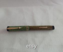 Sheaffer's flat top over-sized 7-30 green fountain pen