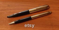 Skyline pen and pencil set in velvet case