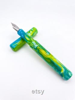 Summer Citrus Fountain Pen Kitless Fountain Pen Bespoke Fountain Pen Handmade Fountain Pen JoWo 6 Nib Fountain Pen Gift