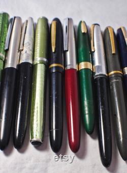 Summer Super Sale Lot of 45 Vintage fountain pens, pencils and spare parts