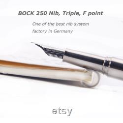 TITANER Razor Fountain Pen Titanium Pen with BOCK 250 Nib