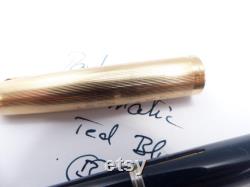 Teal Blue Parker 51 Vacumatic Fountain Pen restored