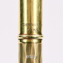Tiffany and Co. Unusual Wave Patttern 14kt Gold Dip Pen, Pen Holder, Lacking Nib