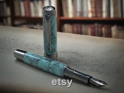 Timeless Tiffany Black Titanium Fountain Pen, Artisan Handcrafted Writing Instrument. Simple to Use. Handmade in Colorado.
