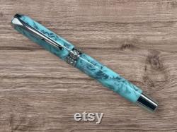 Timeless Tiffany Black Titanium Fountain Pen, Artisan Handcrafted Writing Instrument. Simple to Use. Handmade in Colorado.
