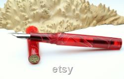 Transparent Red Acrylic Bespoke Fountain Pen