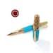 Turquoise with Gold Matrix Trustone and 24kt Gold Victorian Rollerball pen
