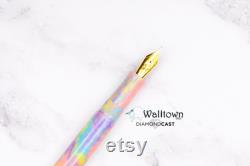 Unicorn Poop DiamondCast (aka Sweet Dreams) Watts Slim Model 6 Jowo Nib Handmade Fountain Pen