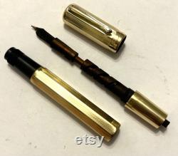 Universal safety rolls gold overlay fountain pen selling for parts or repair