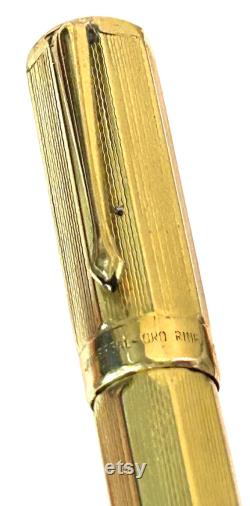 Universal safety rolls gold overlay fountain pen selling for parts or repair