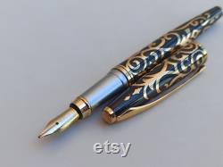 Vintage 18K GP Fountain Pen, Fountain Pen, Nib 18K GP, Vintage Fountain Pen, Fountain Pen, Old Fountain Pen, Vintage Gold Plated Pen