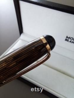 Vintage 1950s Montblanc 44 Fountain Pen, Made in Spain by Wiese, Tortoise Brown Striped