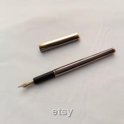 Vintage Alfred Dunhill Gunmetal and Gold Fountain Pen