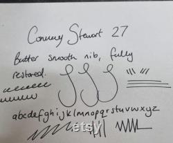 Vintage, Conway Stewart 27, Grey, Crosshatch Pattern, Fountain Pen, Fully Restored, Ready to Write.