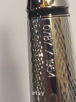 Vintage Cross Fountain Pen Limited Edition Sterling Silver Tennis Hall Of Fame, New In Box, With Silver Cloth, COA, Ink Cartridges, 0787