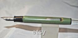 Vintage Esterbrook Cream Color Desk top single Pen holder unique Green colored pen