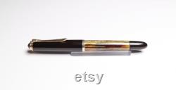Vintage Pelikan 400 NN Fountain Pen Tortoise Striated 14K Gold Pelikan 585, EF nib Wonderfull gift