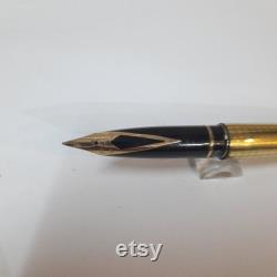 Vintage Sheaffer Targa 1007 Gold Electroplated Fountain Pen 14k Gold Trim USA