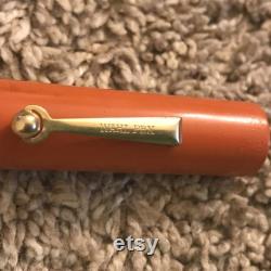 Vintage Wahl Orange Bakelite Signature Fountain Pen with 14K Nib