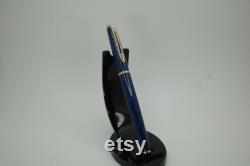 Vintage Waterman Hemisphere Blue Marble Fountain Pen