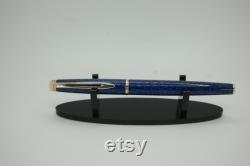 Vintage Waterman Hemisphere Blue Marble Fountain Pen