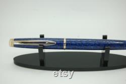 Vintage Waterman Hemisphere Blue Marble Fountain Pen