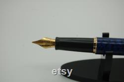 Vintage Waterman Hemisphere Blue Marble Fountain Pen